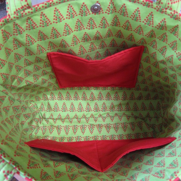 Handmade Tote Bag Purse Christmas Sock Monkey Made in USA OOAK - Picture 7 of 7